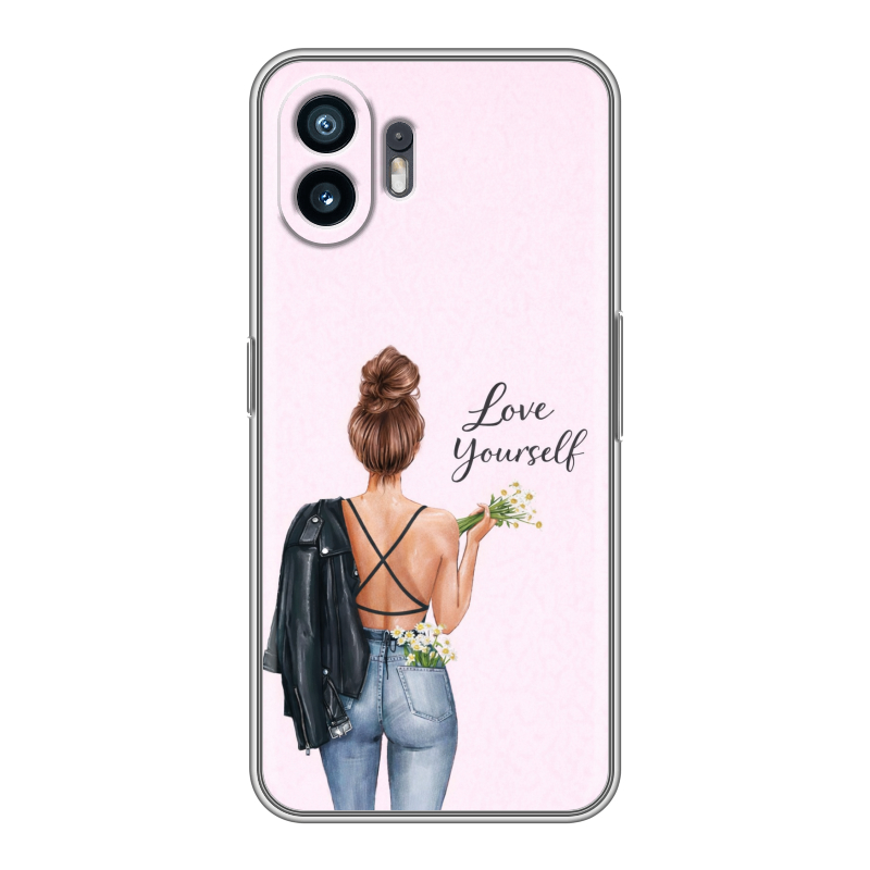 Силиконовый противоударный чехол на Nothing Phone (2) с принтом женский Силиконовый противоударный чехол на Nothing Phone (2) с принтом женский