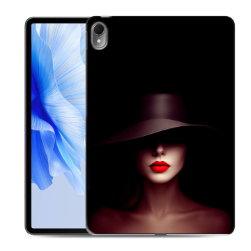 Силиконовый чехол на Huawei MatePad Air с принтом Девушка в шляпе