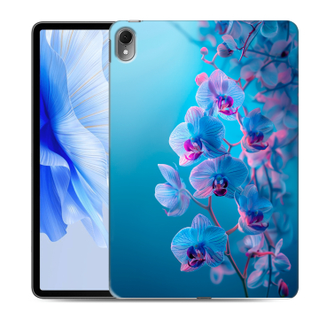 Силиконовый чехол на Huawei MatePad Air с принтом голубые орхидеи