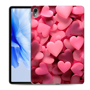 Силиконовый чехол на Huawei MatePad Air с принтом розовые сердечки