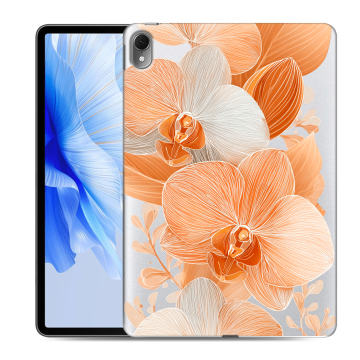 Силиконовый чехол на Huawei MatePad Air с принтом Бежевые цветы