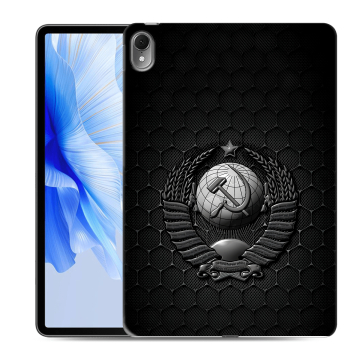 Силиконовый чехол на Huawei MatePad Air с принтом Герб Флаг СССР