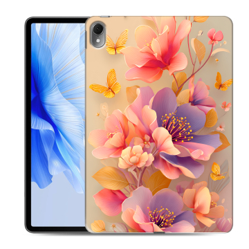 Силиконовый чехол на Huawei MatePad Air с принтом Цветы и бабочки