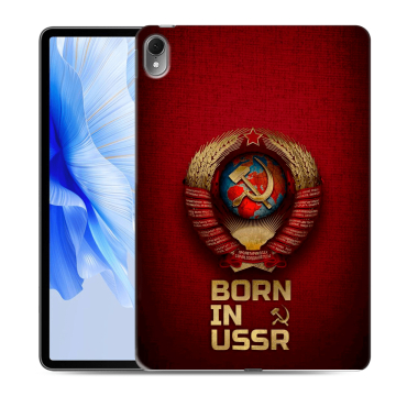 Силиконовый чехол на Huawei MatePad Air с принтом Флаг Герб СССР