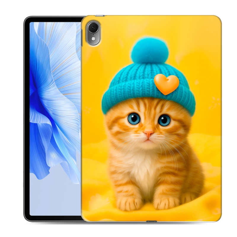 Силиконовый чехол на Huawei MatePad Air с принтом Котенок в шапке Силиконовый чехол на Huawei MatePad Air с принтом Котенок в шапке
