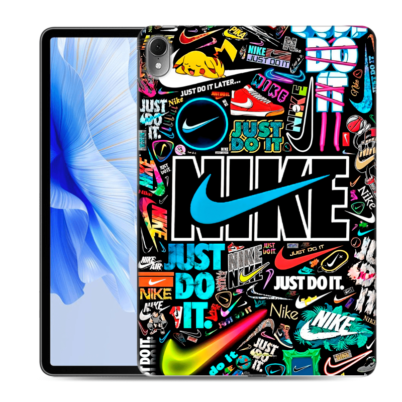 Силиконовый чехол на Huawei MatePad Air с принтом найк nike черный Силиконовый чехол на Huawei MatePad Air с принтом найк nike черный
