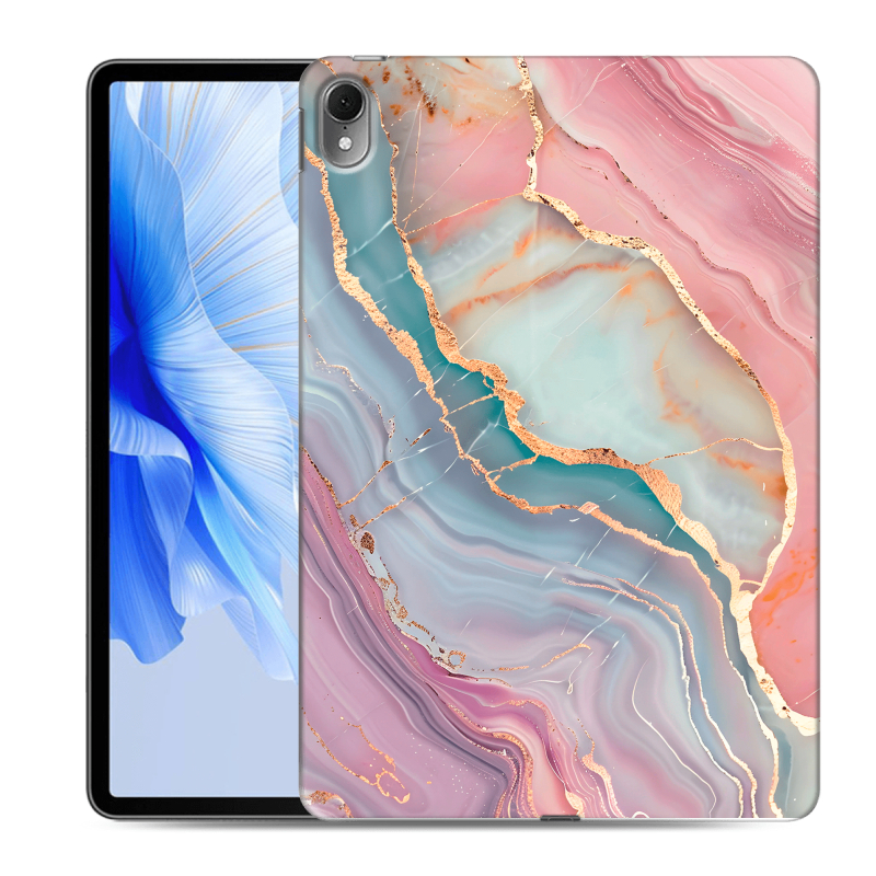 Силиконовый чехол на Huawei MatePad Air с принтом розовый мрамор Силиконовый чехол на Huawei MatePad Air с принтом розовый мрамор