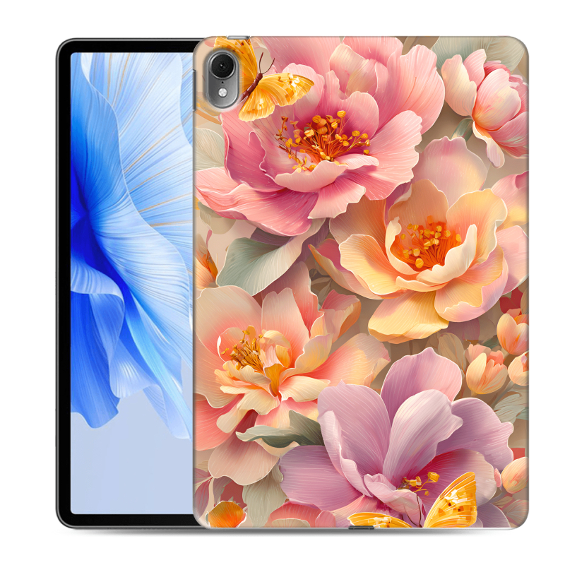 Силиконовый чехол на Huawei MatePad Air с принтом Цветы и бабочки Силиконовый чехол на Huawei MatePad Air с принтом Цветы и бабочки