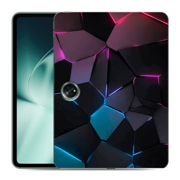 Силиконовый чехол на планшета OnePlus Pad с принтом Геометрия неона