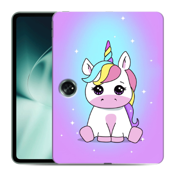 Силиконовый чехол на планшета OnePlus Pad с принтом Единорог