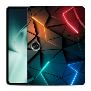 Силиконовый чехол на планшета OnePlus Pad с принтом Абстракция неон