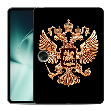 Силиконовый чехол на OnePlus Pad с принтом Герб России золотой Силиконовый чехол на OnePlus Pad с принтом Герб России золотой