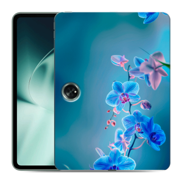 Силиконовый чехол на OnePlus Pad с принтом Голубые цветы Силиконовый чехол на OnePlus Pad с принтом Голубые цветы