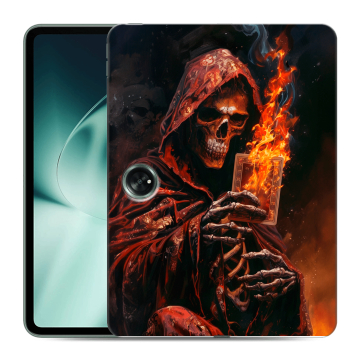 Силиконовый чехол на OnePlus Pad с принтом Скелет и карты Силиконовый чехол на OnePlus Pad с принтом Скелет и карты