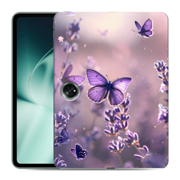 Силиконовый чехол на OnePlus Pad с принтом бабочки и лаванда Силиконовый чехол на OnePlus Pad с принтом бабочки и лаванда