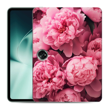 Силиконовый чехол на OnePlus Pad с принтом цветы пионы Силиконовый чехол на OnePlus Pad с принтом цветы пионы