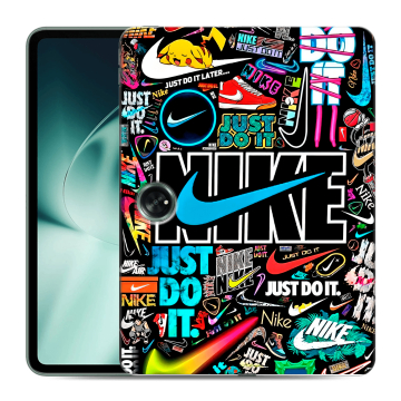 Силиконовый чехол на OnePlus Pad с принтом найк nike черный Силиконовый чехол на OnePlus Pad с принтом найк nike черный