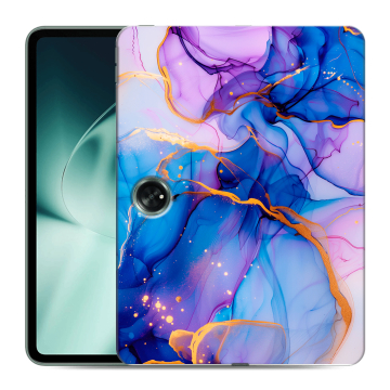 Силиконовый чехол на OnePlus Pad с принтом синий мрамор Силиконовый чехол на OnePlus Pad с принтом синий мрамор