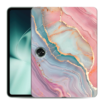 Силиконовый чехол на OnePlus Pad с принтом розовый мрамор Силиконовый чехол на OnePlus Pad с принтом розовый мрамор