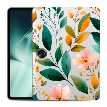 Силиконовый чехол на OnePlus Pad с принтом Цветы паттерн