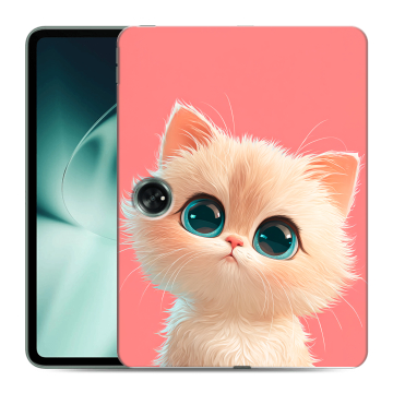 Силиконовый чехол на OnePlus Pad с принтом Розовый котенок