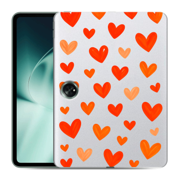 Силиконовый чехол на OnePlus Pad с принтом Сердечки