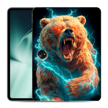 Силиконовый чехол на OnePlus Pad с принтом Медведь