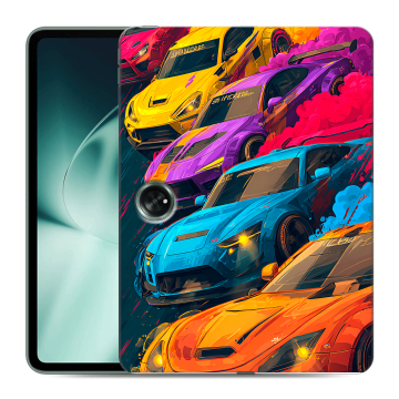 Силиконовый чехол на OnePlus Pad с принтом Тачки