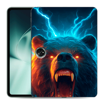 Силиконовый чехол на OnePlus Pad с принтом Медведь
