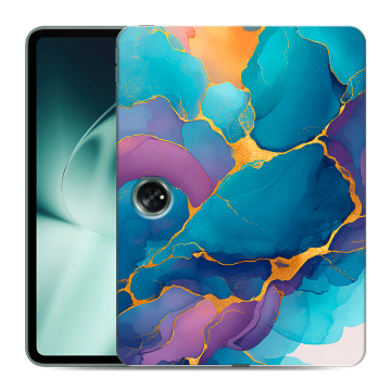 Силиконовый чехол на OnePlus Pad с принтом Мрамор блестки