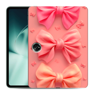 Силиконовый чехол на OnePlus Pad с принтом Розовые бантики Силиконовый чехол на OnePlus Pad с принтом Розовые бантики