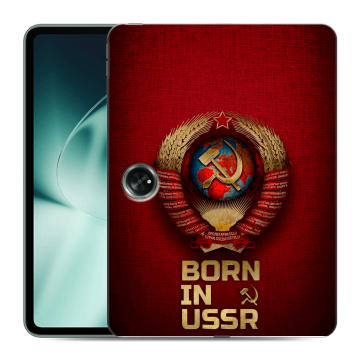 Силиконовый чехол на OnePlus Pad с принтом Флаг Герб СССР