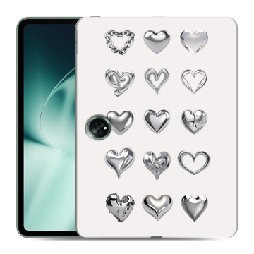Силиконовый чехол на OnePlus Pad с принтом Y2K сердечки Силиконовый чехол на OnePlus Pad с принтом Y2K сердечки