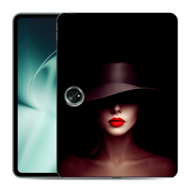 Силиконовый чехол на OnePlus Pad с принтом Девушка в шляпе Силиконовый чехол на OnePlus Pad с принтом Девушка в шляпе