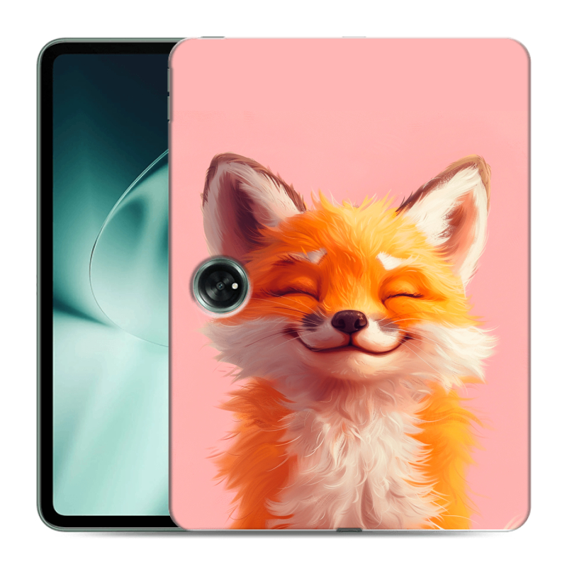 Силиконовый чехол на планшета OnePlus Pad с принтом милая лиса Силиконовый чехол на планшета OnePlus Pad с принтом милая лиса