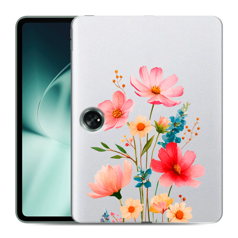 Силиконовый чехол на OnePlus Pad с принтом Цветы Силиконовый чехол на OnePlus Pad с принтом Цветы