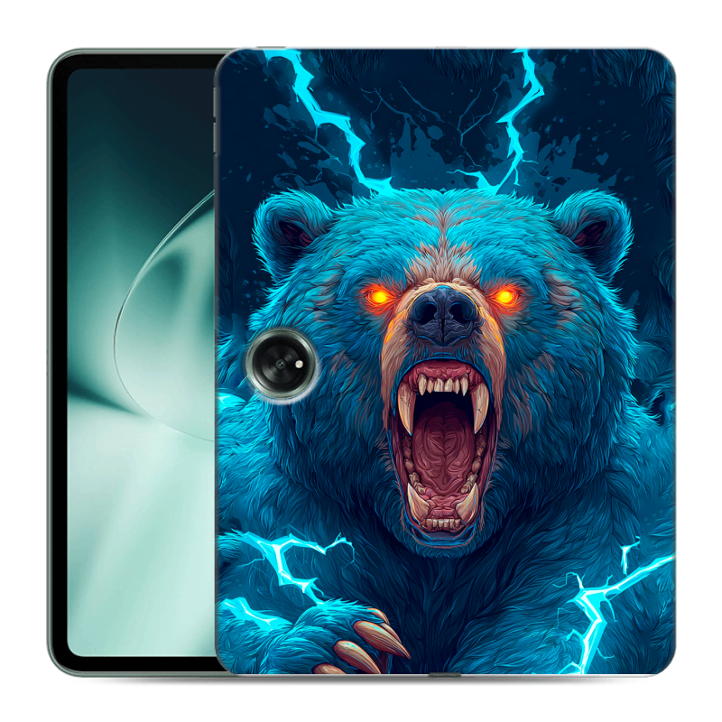 Силиконовый чехол на OnePlus Pad с принтом Медведь Силиконовый чехол на OnePlus Pad с принтом Медведь