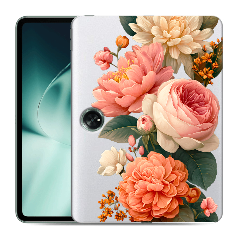 Силиконовый чехол на OnePlus Pad с принтом цветы Силиконовый чехол на OnePlus Pad с принтом цветы