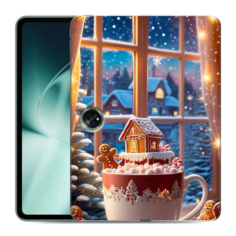 Силиконовый чехол на OnePlus Pad с принтом Новый год Силиконовый чехол на OnePlus Pad с принтом Новый год