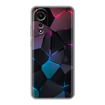 Силиконовый чехол на OPPO A78 4G с принтом Геометрия неона Силиконовый чехол на OPPO A78 4G с принтом Геометрия неона