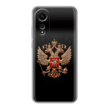 Силиконовый чехол на OPPO A78 4G с принтом Герб России Силиконовый чехол на OPPO A78 4G с принтом Герб России