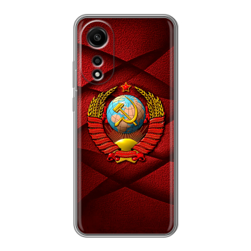 Силиконовый чехол на OPPO A78 4G с принтом Герб СССР Силиконовый чехол на OPPO A78 4G с принтом Герб СССР