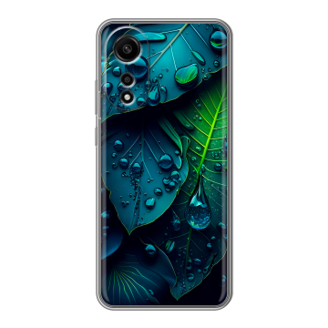 Силиконовый чехол на OPPO A78 4G с принтом Листья Силиконовый чехол на OPPO A78 4G с принтом Листья