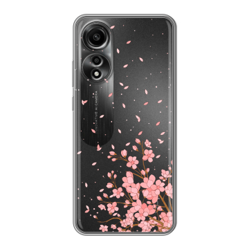 Силиконовый чехол на OPPO A78 4G с принтом Ветка сакуры Силиконовый чехол на OPPO A78 4G с принтом Ветка сакуры