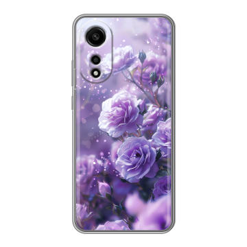 Силиконовый чехол на OPPO A78 4G с принтом Розы цветы Силиконовый чехол на OPPO A78 4G с принтом Розы цветы