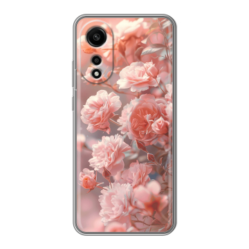 Силиконовый чехол на OPPO A78 4G с принтом Розовые розы Силиконовый чехол на OPPO A78 4G с принтом Розовые розы