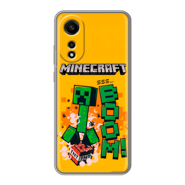 Силиконовый чехол на OPPO A78 4G с принтом Майнкрафт Minecraft