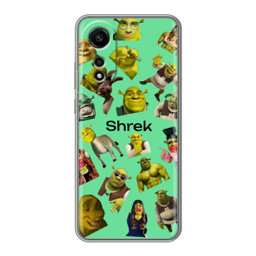 Силиконовый чехол на OPPO A78 4G с принтом Шрек Shrek Силиконовый чехол на OPPO A78 4G с принтом Шрек Shrek