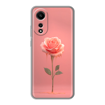 Силиконовый чехол на OPPO A78 4G с принтом Розовая роза Силиконовый чехол на OPPO A78 4G с принтом Розовая роза