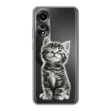 Силиконовый чехол на OPPO A78 4G с принтом Котенок Силиконовый чехол на OPPO A78 4G с принтом Котенок